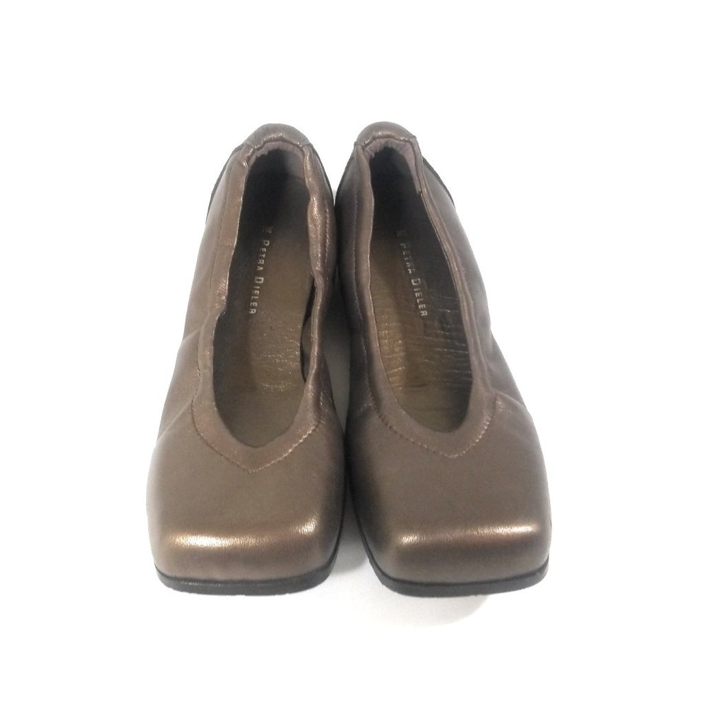 Petra Dieler Women Shoes Loafers Brown Leather Slip On Ballet Flats Size 37